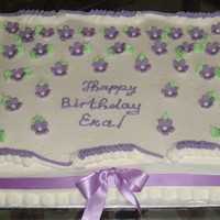 Ekas Birthday Cake. SPONGE CAKE,FONDANT FLOWERS.