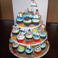 Nautical Baby Shower inspired by a few cupcakes and cake pics here :), thanks!