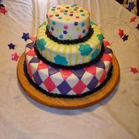 Chey's 10Th Birthday Cake I made this cake for a very good friend of ours daughter who turned 10. This cake is all white with BC filling. Covered with MM fondant and...