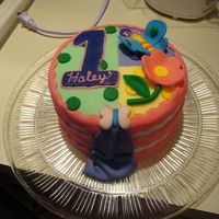 Smash Cake Was given a photo of what they wanted the large cake to look like, made this smash cake to match.