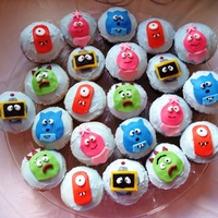 Yo Gabba Gabba Cupcakes Made for a friend for daughter's bday... had less than 48hrs notice to make these!