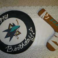 Friends Bday Cake lemon curd filling, white cake, gumpaste sharks logo, covered in fondant.