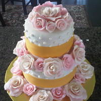 Pale Pink All roses are hand made. Thanks for looking!