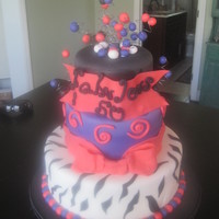 Fabulous And 50! Chocolate w/ fresh strawberries. All details are fondant. Customer wanted a cake exactly like another that I've done, but when we met...