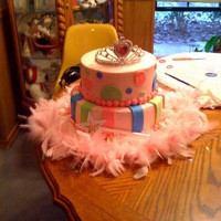Pink Princess Cake Princess cake with buttercream icing and fondant accents.