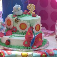 Bessie's 2Nd I got the ideal for the birdie off of Cake Central so, Thank You for the birdie. The rest I made out of gumpaste from the theme of her...