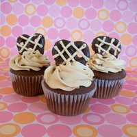 Chocolate Covered Peanut Butter Frosted Cupcakes 
