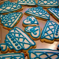 Blue & White Wedding Or Bridal Shower Cookies 