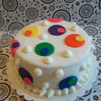 Polka Dot Fondant Cake 