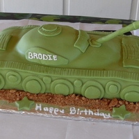 Tank Fourteen pounds of cake, icing, and fondant! If you're going to make a tank, you don't need to make a small, wimpy one, right? My...