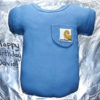 Carhartt T Shirt My brother is a Carhartt fanatic. It's practically all he wears. So I made him this cake! Perfect, right? It's a banana pudding...