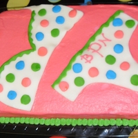 Polka Dotted Lingerie White cake with Indydebi's frosting recipe. Lingerie is made of modeling chocolate. I'm a rookie, so comments and advice are...