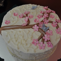 Cherry Blossom Cherry Blossom Cake in Buttercream and fondant accents