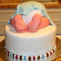 Baby Butt! My third fondant cake. I like the way that Satin Ice works, but that stuff is way too expensive. I guess I am going to have to find a good...