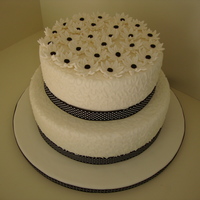 Black And White Cake. Cake I made for a friends birthday. I was also asked to make one as a wedding cake.