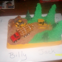 Logging I made this for my son's b-day. He is in the logging business. Thought it would be cute.