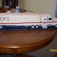Hunter's Birthday Cake My grandson wanted a truck cake like the truck his papaw drives so I did it.
