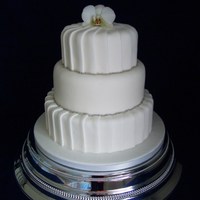 Pleated Wedding Cake For my portfolio. This is all down to cai0311. Thank you for the inspiration and help provided for this cake.