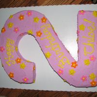 2Nd Birthday Cake This is the cake I did for my daughter's second birthday. BC with fondant flowers.