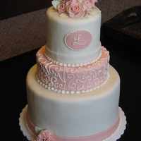 Grandma's 80Th Birthday Cake I did this for my husband's grandmother's 80th birthday party. It was my first attempt at gumpaste roses. I learned a lot.... 8&...