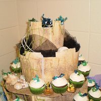 Baby Shower Cupcakes Chocolate cup cakes with vanilla buttercream and sugar coral