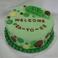 Pea To Be Baby Shower Cake Baby shower cake with fondant. Chocolate cake with raspberry filling.