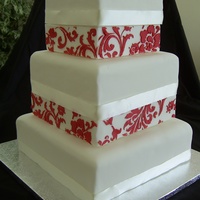 Stencilled Wedding Cake 