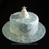 Winter Christmas Tree With Piped Royal Icing Snow 