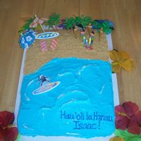 Hawaii Luau Cake This cake was for my son's first birthday luau on Christmas Eve! I found the idea in the Family Fun Brithday Cakes book on p. 19 and...