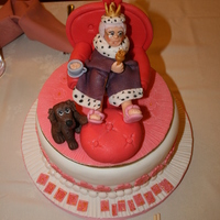 Birthday Cake Birthday cake for my mum. Queen of her castleand her favorite cocker spaniel by her side