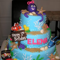 Under The Sea! This was a special request from my little neice for her 3rd B-day. She loves all things under the sea and also wanted Nemo and Dory on her...