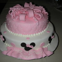 Minnie Mouse Yet another minnie mouse birthday cake! This little girl loves micky/minnie, but her mom wanted something a bit more "pretty" and...