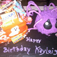 Halloween Birthday Cake Vanilla cake for both. The bag of candy was inspired by CC'ers. The candy is real candy. The Spider was inspired by a blog, but I can...