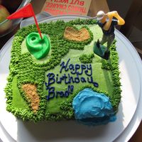 Golf Cake This was a quick cake my daughter and I made for my brother's birthday. He is a golf pro so the theme was pretty obvious :) The cake...