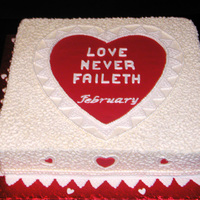 Valentine Heart Bt Buttercream Corneli Lace with Fondant Decorations