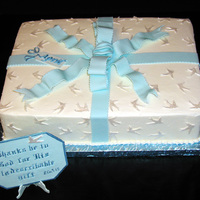 Gift Bt Buttercream Icing with Fondant Decorations