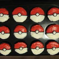 Pokemon Pokeball Cupcakes I made these for my son's 7th birthday. The frosting didn't spread as smooth as I had hoped but my son and his classmates were...