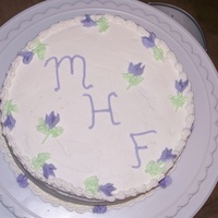 Lavender Sweetpeas I had a little trouble with cake crumbs. I should have used a thinner consistency.