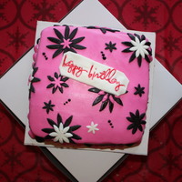 Pink And Black Birthday Cake Birthday cake I made for my sister in law. It's a chocolate cake with fondant.