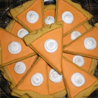 Pumpkin Pie Slices Stole this idea from bbmom. I just love these. Used a Christmas Tree cutter to make these. Trimmed off the edges to make the triangle, and...