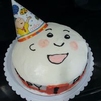 Caillou Cake - Take 2 This is my 2nd attempt at a Caillou Cake (the last was a sheet cake gone totally wrong). I love that I stuck a birthday hat on him! Made my...