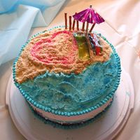 Beach Bridal Shower Cake 