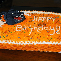 Bulldog Birthday Cake This was for my nephews birthday cake, i made a bulldog out of colorflow and a basket