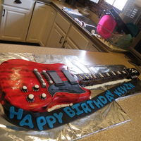 Guitar Birthday Cake Wow, this was my first guitar cake and i loved how it came out. i made it for my boyfriends 20th birthday. its a real size guitar cake. its...