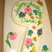 "9" Birthday Cake this was for a little girls' 12th birthday on 9/9/09....he favorite number is 9, so her mom thought it would be cute to have a cake in...