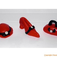 Shoe, Hat & Purse Made from fondant.