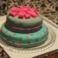 Birthday Cake i was trying my first cake ever at home and i did a really bad job...lol!!! my fiance still love it lol!!!