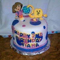 Dora And Wubbzy Play Kickity Kick Ball the birthday girl wanted dora and wubbzy together so this is what i came up with.