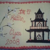 Kaitlin's Graduation Cake She was going to Japan for her graduation trip.