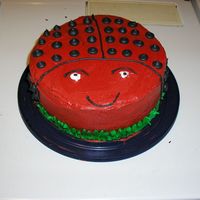 Ladybug.jpg I made this cake for my nieces 2nd birthday party. I actually made it on that blue lid and then I remembered I wanted it on a cake board so...